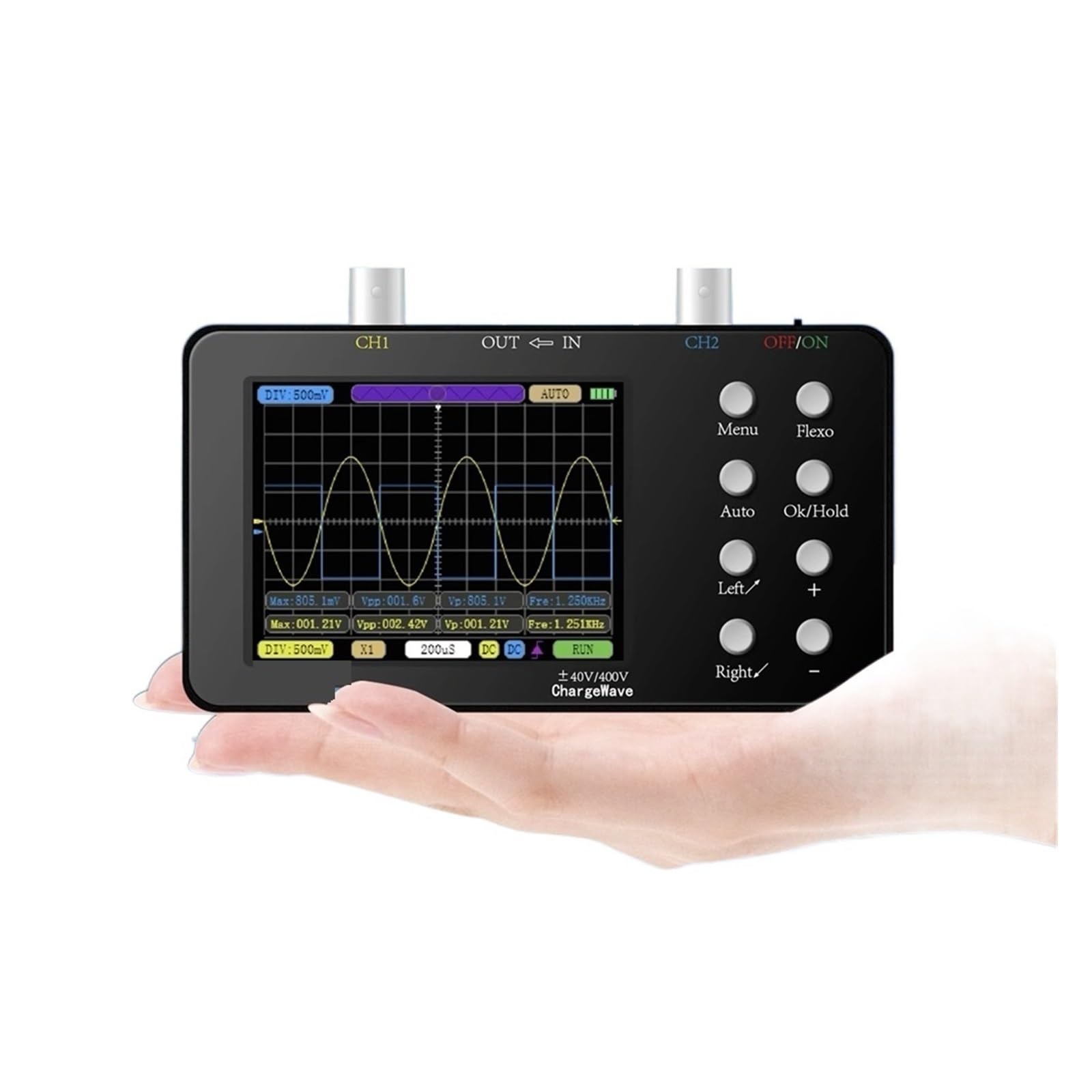 Oscilloscope numérique portable avec fonction AUTO une clé et double canal 10MSa/S