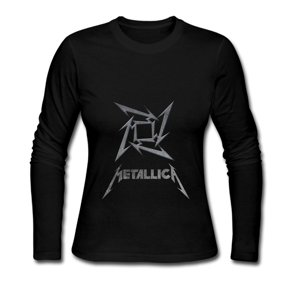 Metallica Vintage Art Design Best Concert Best Long Sleeve O-Neck Vintage Tee Shirt Womens Ladies