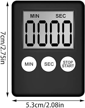 Digital Countdown Timer, Kitchen Timer, LED Display Digital Timer, Mini Countdown Countup Timer with Memory Function, Portable Beep Alarm LED Display Timer for Home, Office, Study