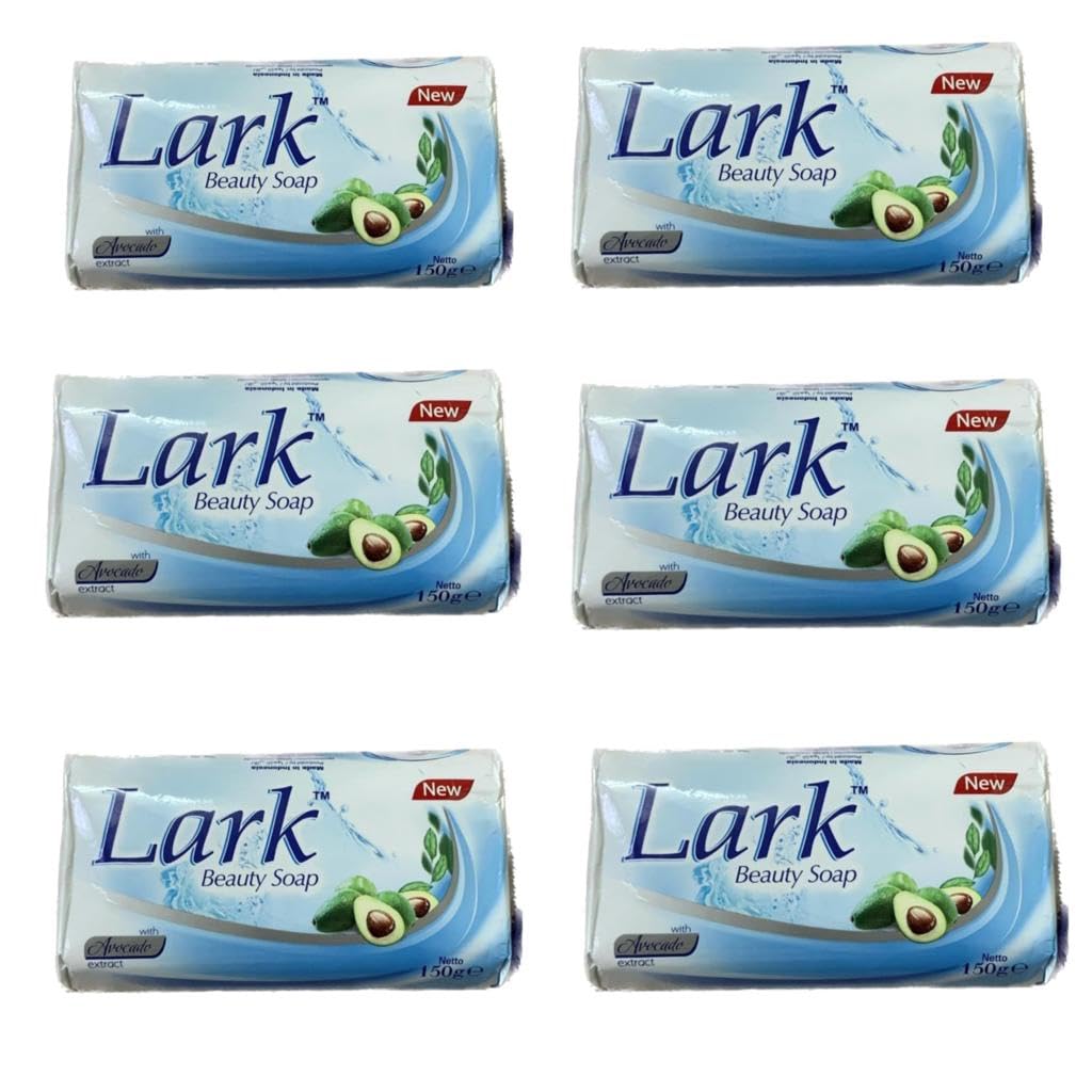 LARK BEAUTY SOAP, MADE IN INDONESIA (PACK OF 6 PIECES) (AVOCADO)