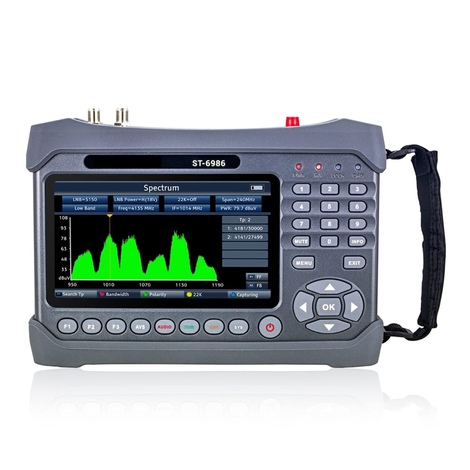 Finder, ST-6986 PRO DVB-S2/S, DVB-T/T2, DVB-C ST6986 H.265 Hevc 10bit Meter With Fiber Optic Tester ST 6986 Vs WS-6980 ST-5150