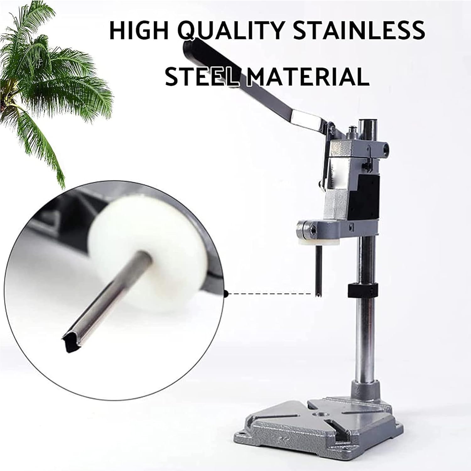 Coconut Opener, Manual Coconut Hole Opening Machine, Multifunction Coconut Opener Tool, Stainless Steel Coconut Knife Tool for Easy to Open Thai Hawaii Young Coconuts
