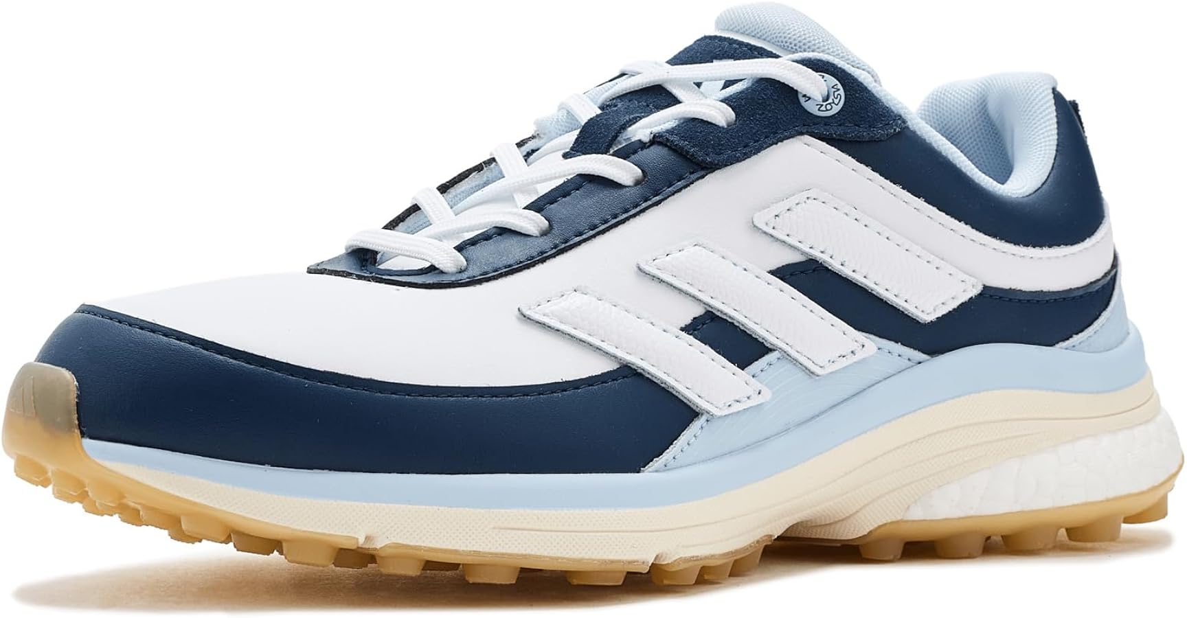 adidas gazelle silver green womens adidas Women's MC Zoysia Spikeless Golf Shoes, Size 8, White/Blue/Navy main image 1