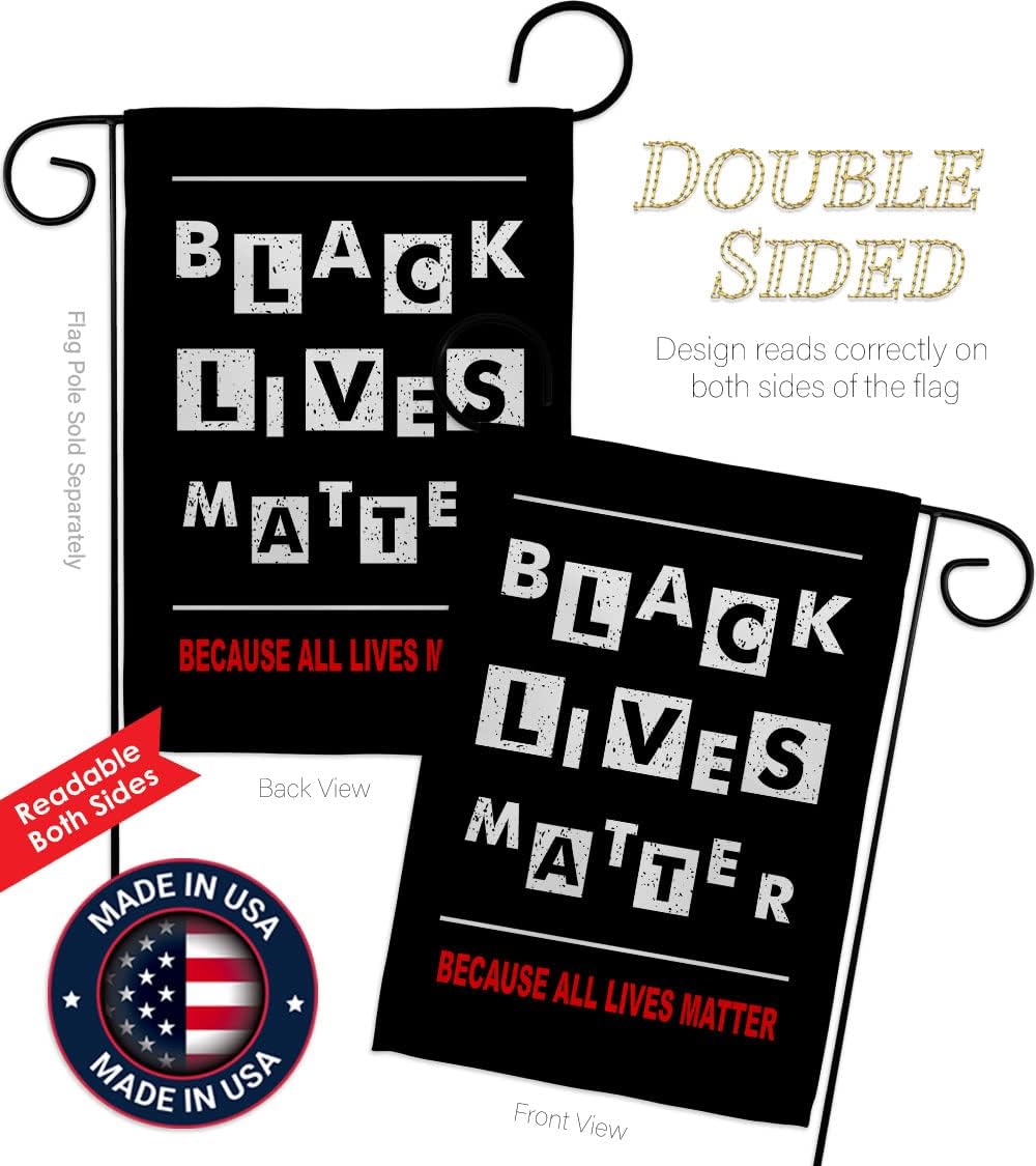 Justice for BLM Dorm Decor Banner Wall Art Flag Pole Patio Lawn Garden Room Decorations Indoor Outdoor Tapestry Yard Signs Black History Month BLM African Americans Heritage Made in USA