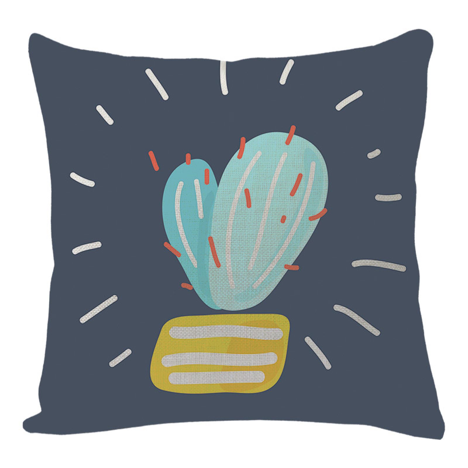 Wazylphin Cushion Covers Sky Blue Yellow Pillow Cases Cotton and Linen Cushions with Covers Included Zipper Sofa Cushions Soft Pillowcase Living Room Pillow Cover Bedroom 50x50 Cushion Cover 1 Pack