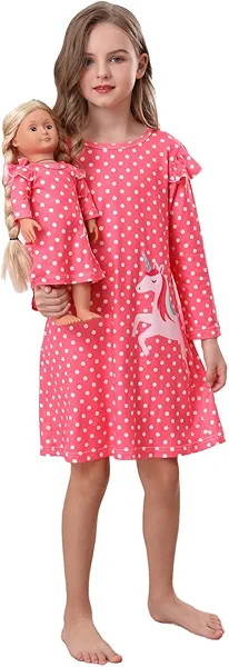 Bow Dream Toddler Girls Dress Cute Girl Clothes for Party Birthday Holiday Red Dots