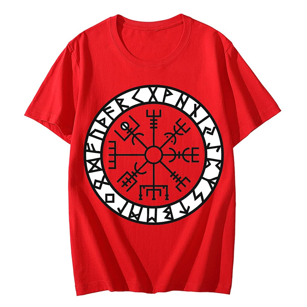 T-Shirt Viking Homme en Coton Idée Cadeau Originale pour Passionné de Runes