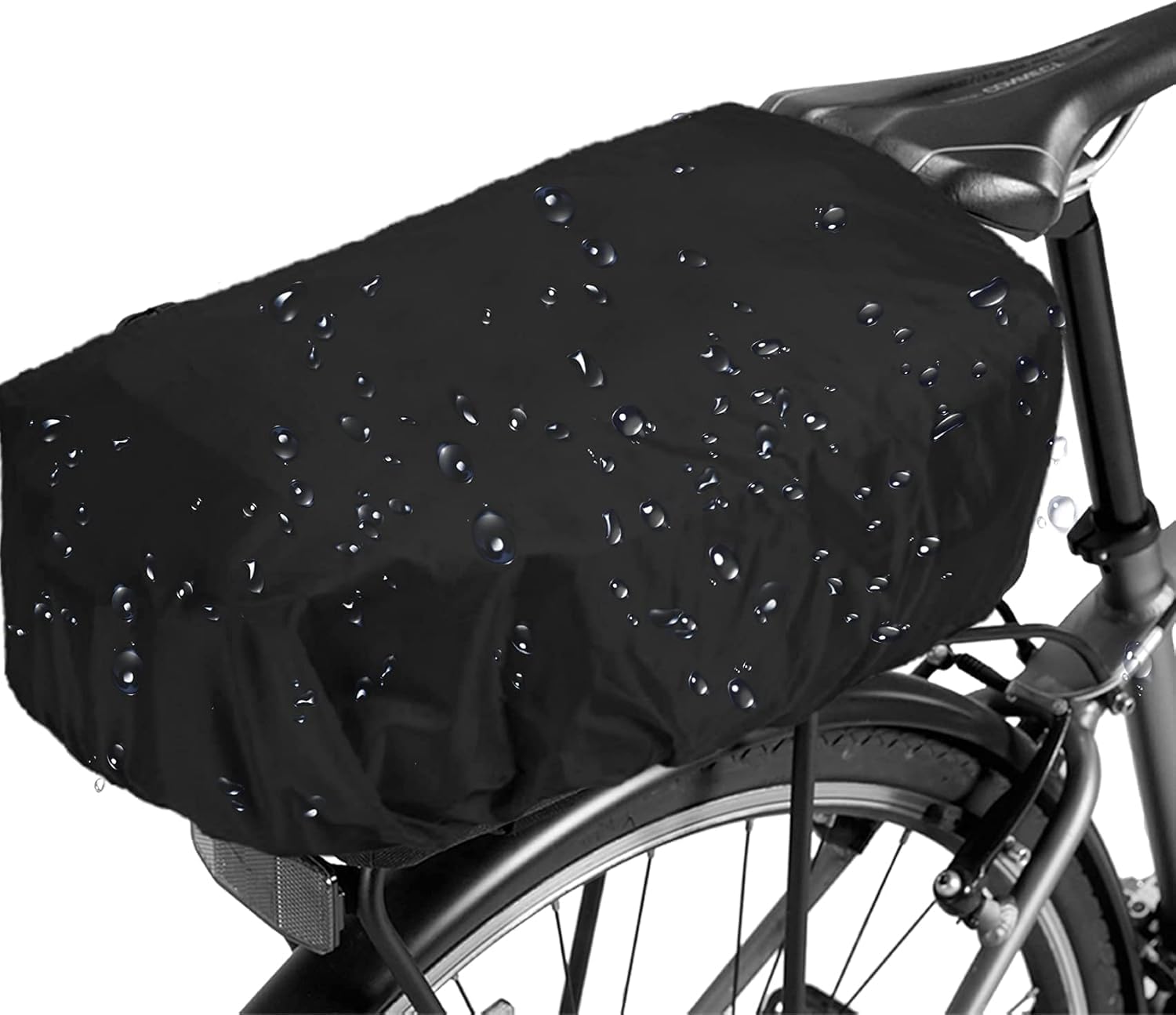 Bicycle Rear Rack Rain Cover Bike Trunk Rain Cover Black : Sports & Outdoors