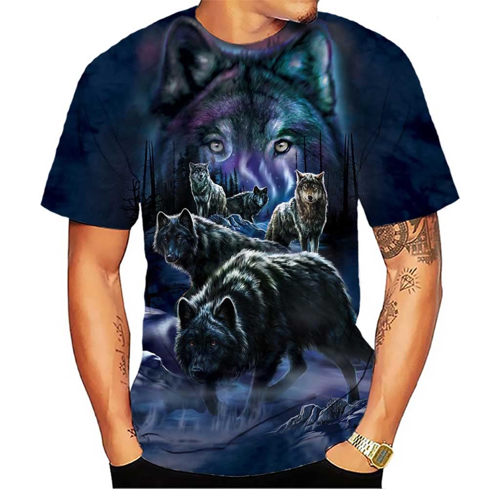 DUODUO3D Print T Shirt for Men,Comfortable Graphic T Shirts for Men