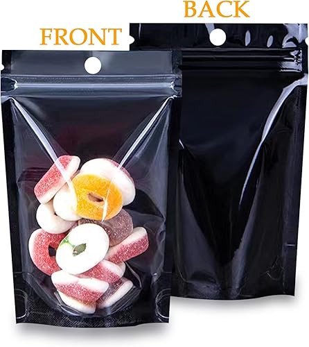 Miniatura 4 de Paquete de 100 bolsas de Mylar a prueba de olores, bolsas resellables de almacenamiento de alimentos, bolsas de embalaje de papel de aluminio con