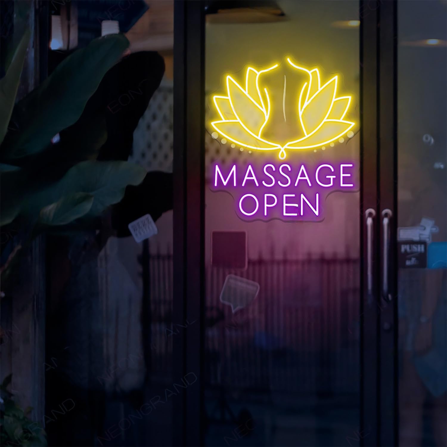 Massage Open LED 3D Engraved Neon Sign USB Adjustable Brightness Living Room Bars Barbers Pub Wedding Party Salon Gatherings Gaming Room Man Cave Christmas Art Wall Decor