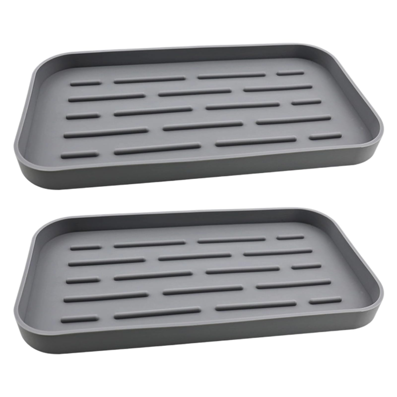 carotoe Silicone Water Drain Tray for Kitchen Bathroom with Easy Maintenances Surfaces Foldable Silicone Tray