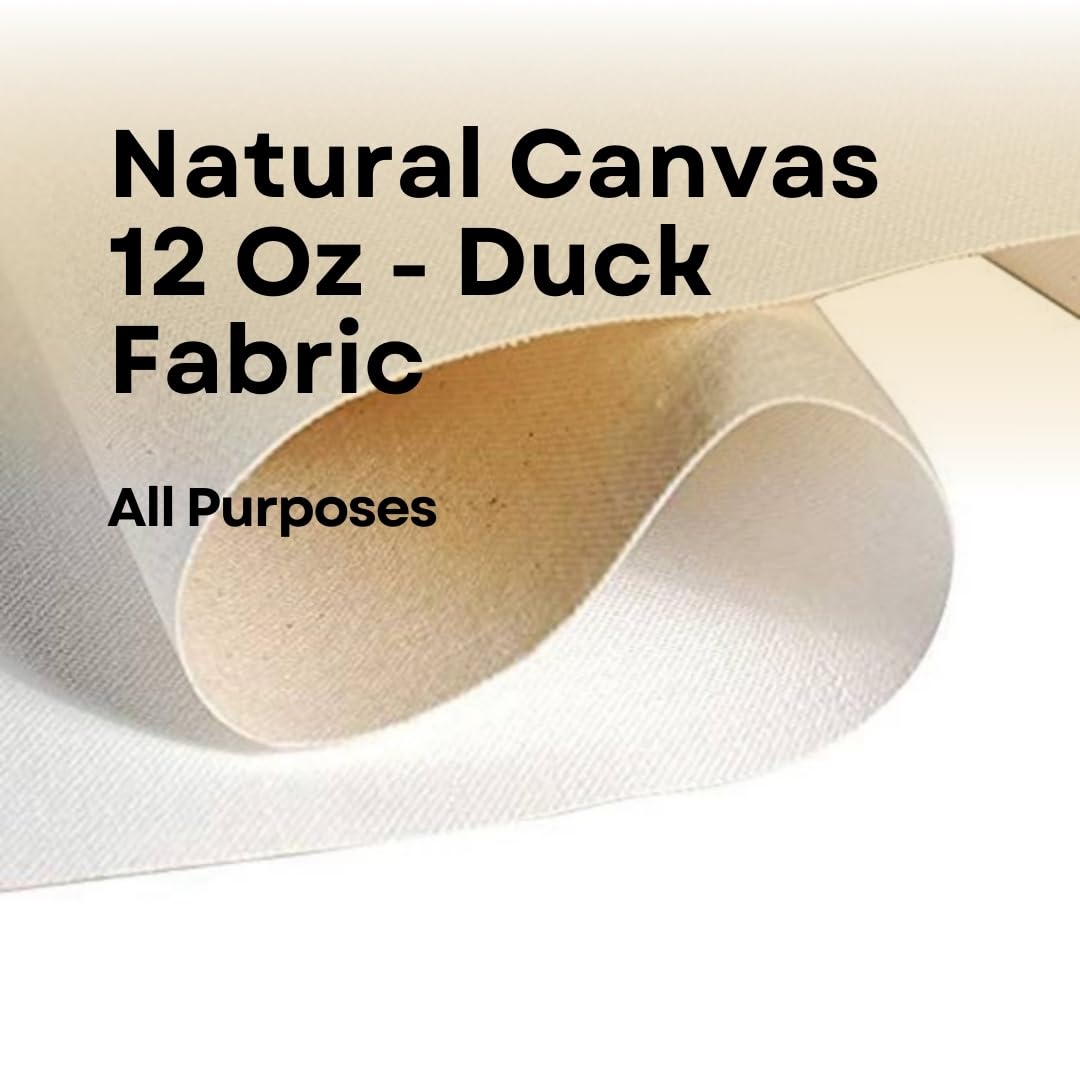 Marsidian Natural Canvas 12 Oz - Duck Fabric - 72in x 25 Yard Roll - Heavy Duty Cotton Material for Upholstery, Tents, Outdoor Gear, Bags, Crafting, DIY Projects - Image 3