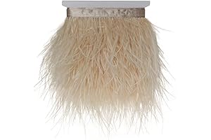 2 Yards Ostrich Feather Dress Fringe Ribbon