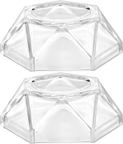 BESPORTBLE 2 piezas de soporte de exhibición de acrílico de cristal esfera de cuarzo base de huevo de orba bandeja decorativa transparente accesorio