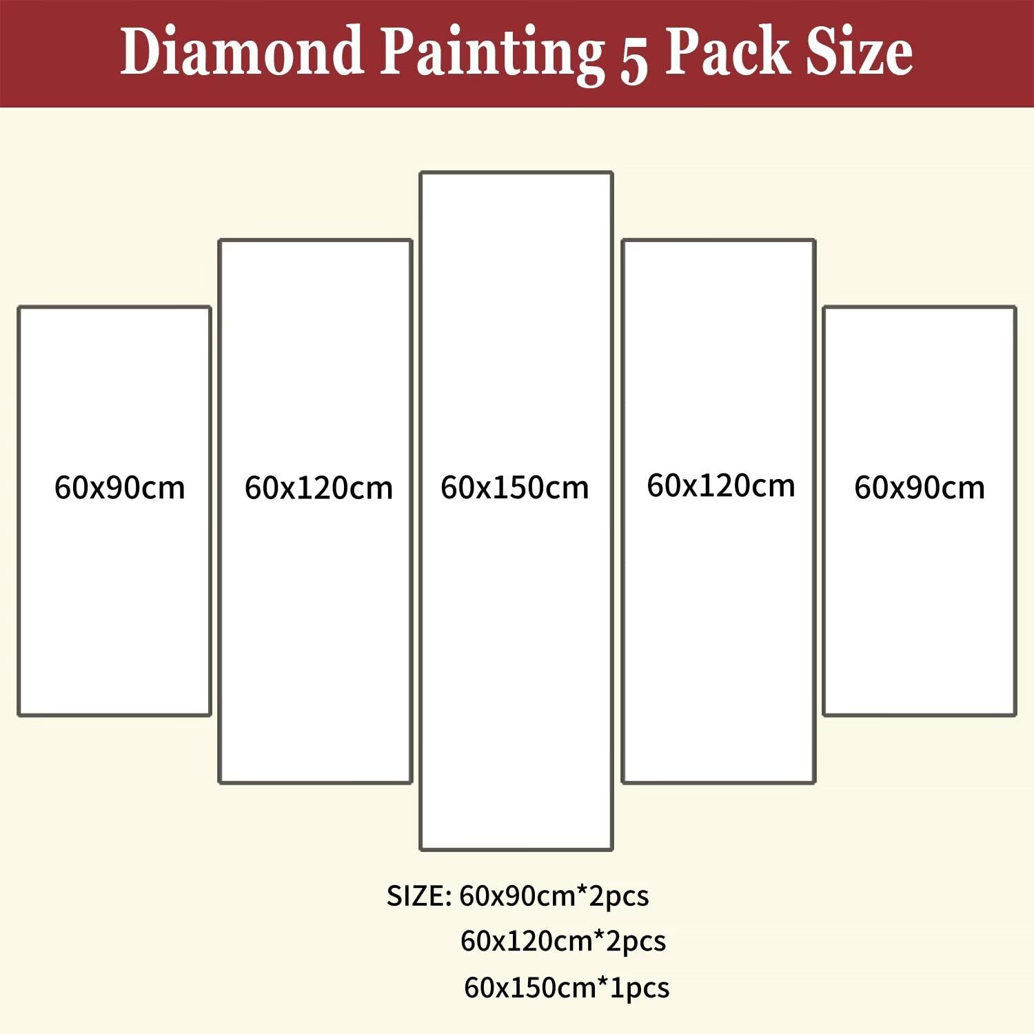 5 Paneli Diamentowe Malarstwo Lato, Diamentowe Malowanie Dzieci Napoje, 5D Duży Diamentowy Malarstwo, Ścieg Krzyżowy Pełny Zestaw, DIY Dorośli Rzemiosło Do Dekoracji Ściany Salon 300x150cm W5-663