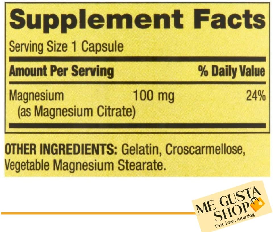 Spring Valley RapidRelease Magnesium Citrate Supplement 100mg, 100