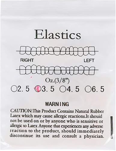 Miniatura 4 de Angzhili 10 bolsas de goma ortodóntica dental, bandas elásticas de goma, suministro de ortodoncia (38 pulgadas)
