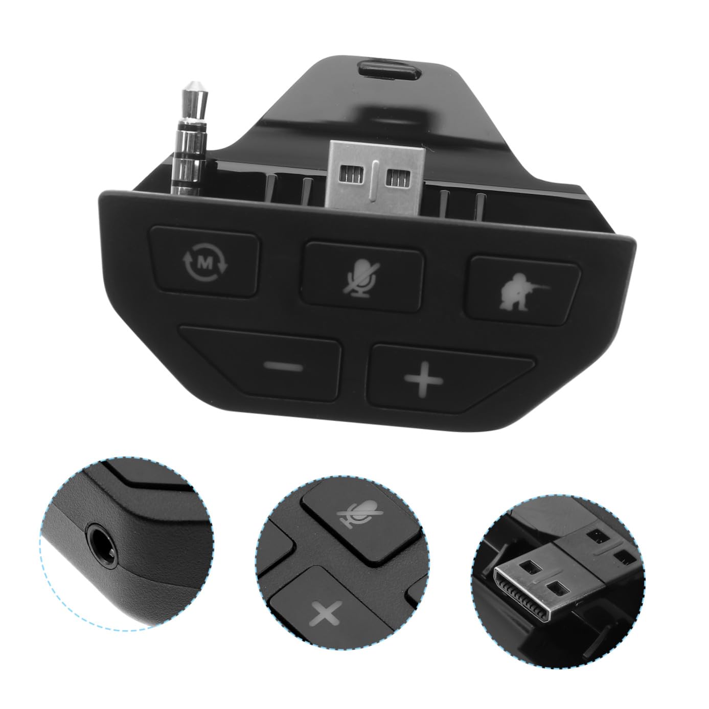 BESTonZON 3 Pz Adattatore per cuffie controllore adattatore per controller audio per cuffie adattatore per giochi audio convertitore di senza fili pulsante addominali