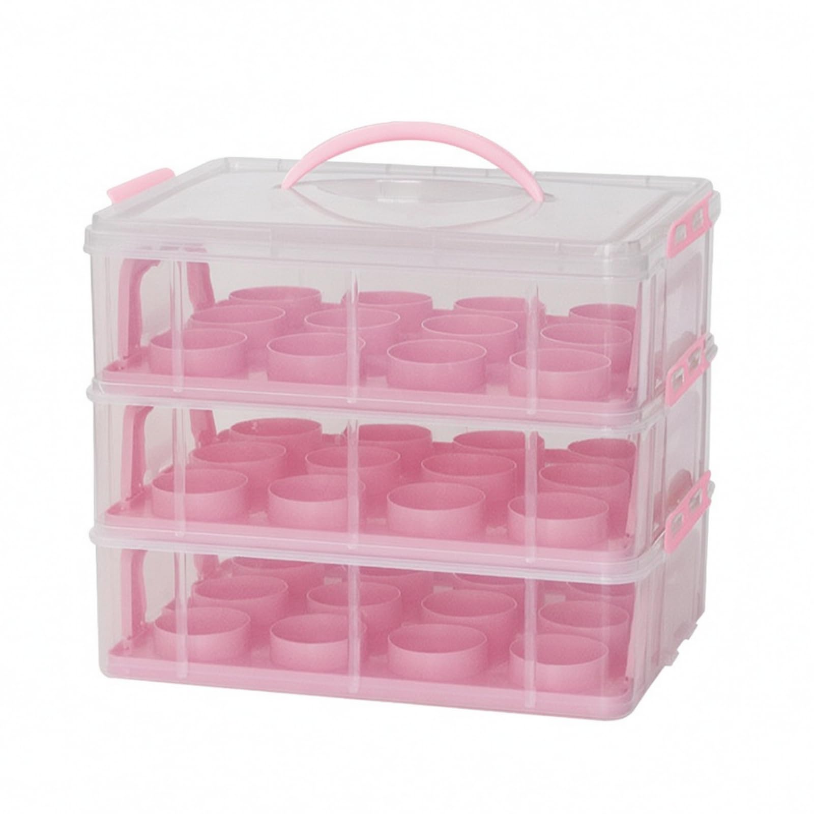 Caja para con Tapa Caja Transdora Muffins Resisn Recipien Almacenamiento para Pasleros, Reposría Casera, 3