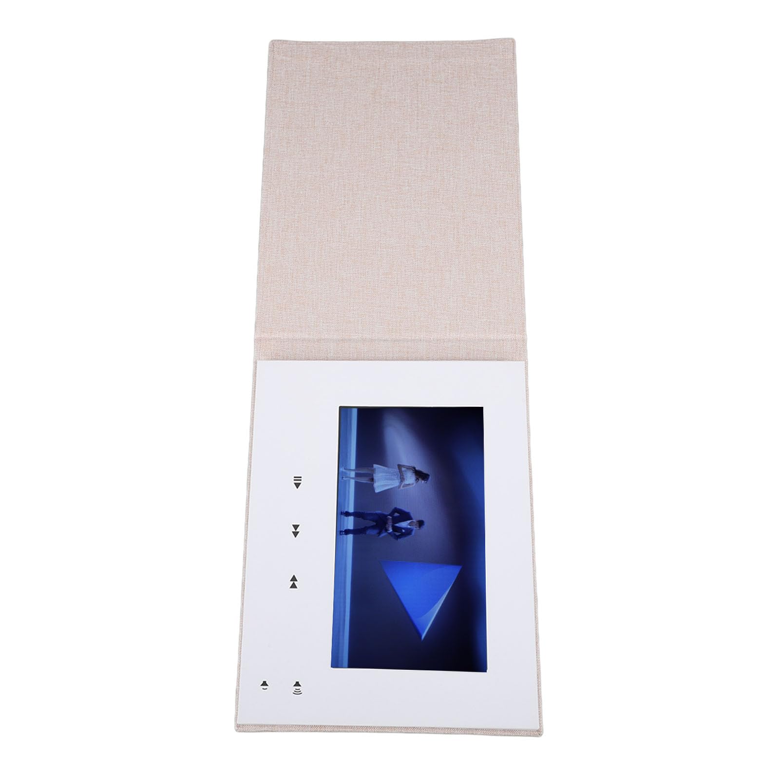 Zunate Tarjeta de Vídeo de Regalo de Cumpleaños DIY |Pantalla LCD de 7 Pulgadas, 2 GB, 1500 MAh, Tarjeta de Felicitación Electrónica de Tela de Lino