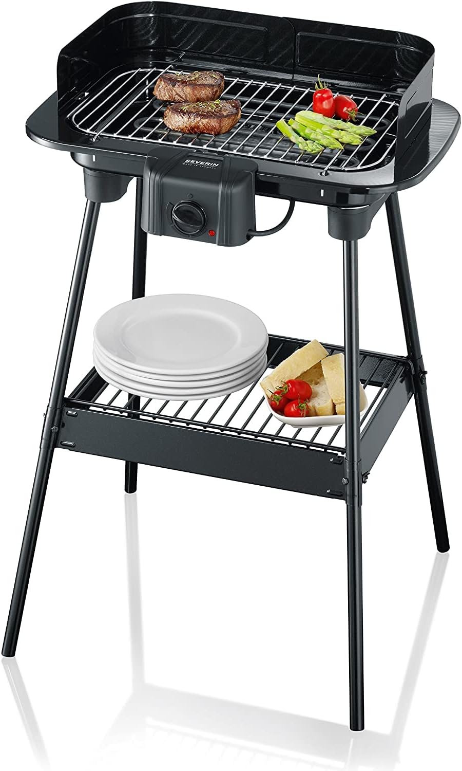 Severin 2300 W Electric Stand Barbecue - Black
