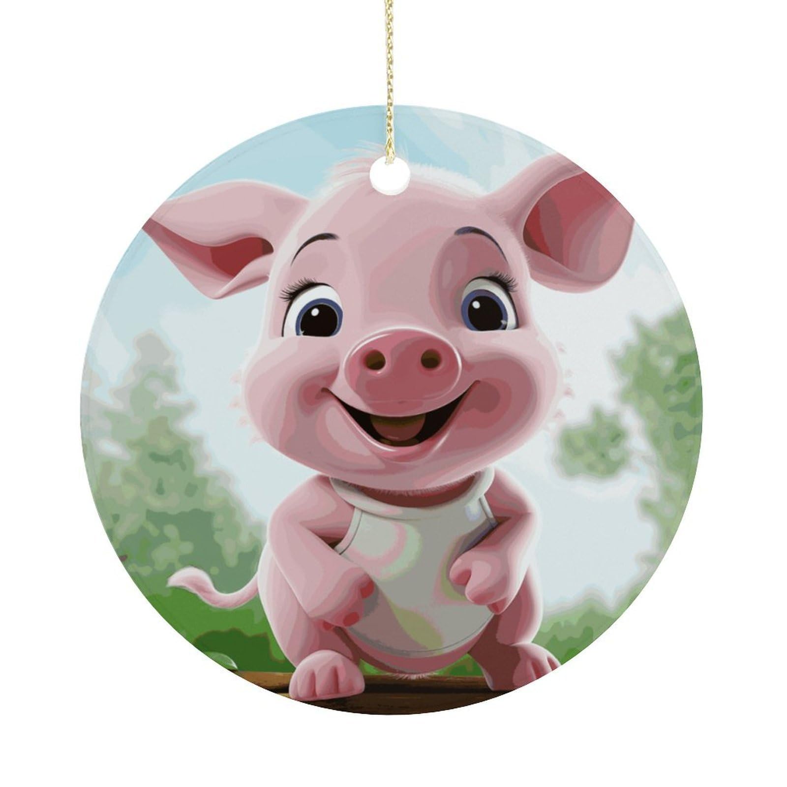 Adfgyerh Women's Style Smiling (13) Hanging Ceramic Ornaments, Christmas Tree Decorations, Funny Home Decor Gifts For Sisters & Work Best Friends