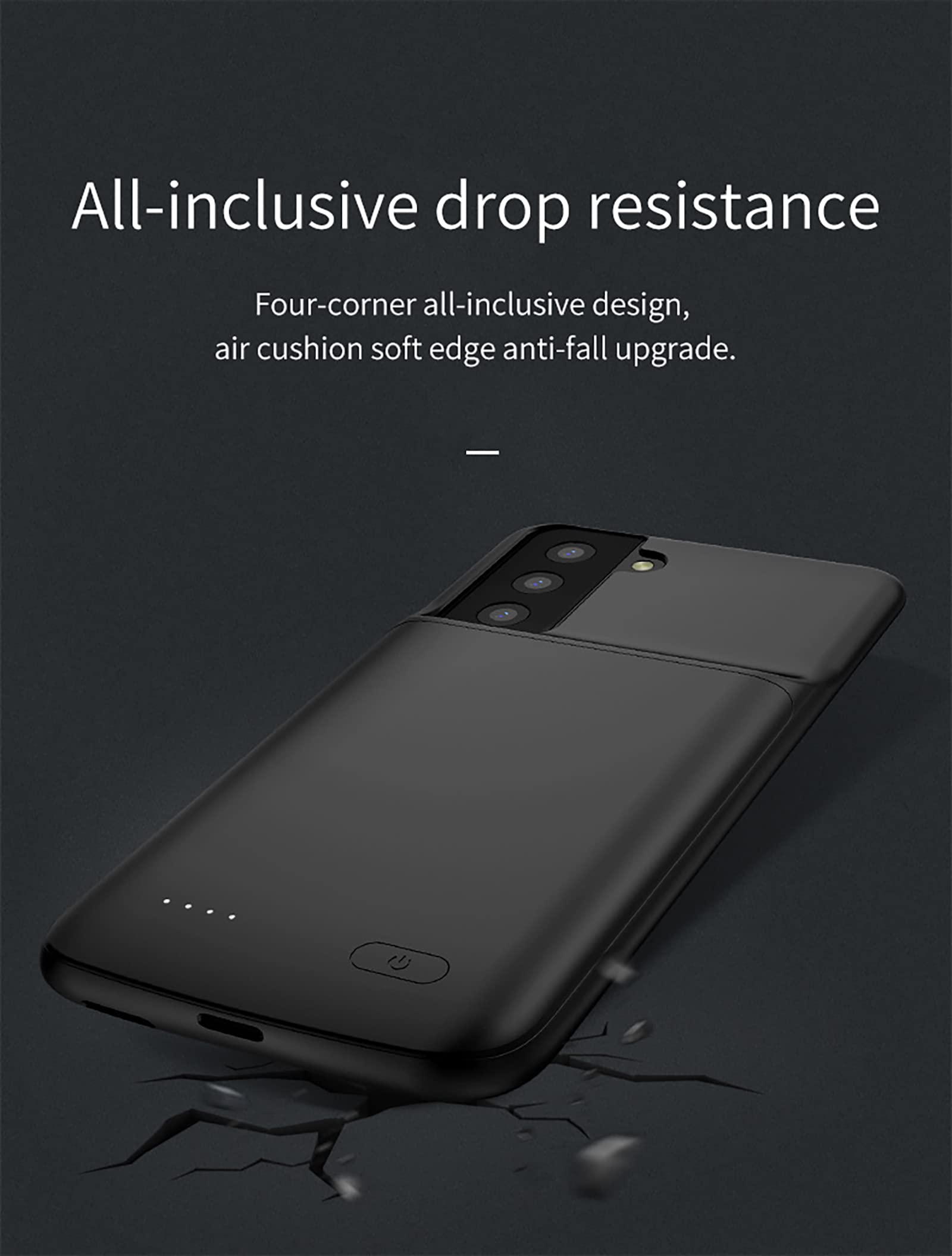 ELLENNE COVER BATTERIA PER SAMSUNG GALAXY S21 5G 6.2" RICARICABILE 4800MAH | COVER CON BATTERIA INTEGRATA PER SAMSUNG GALAXY S21 5G 6.2" BATTERY CASE CUSTODIA RICARICABILE SLIM SOTTILE 4800MAH
