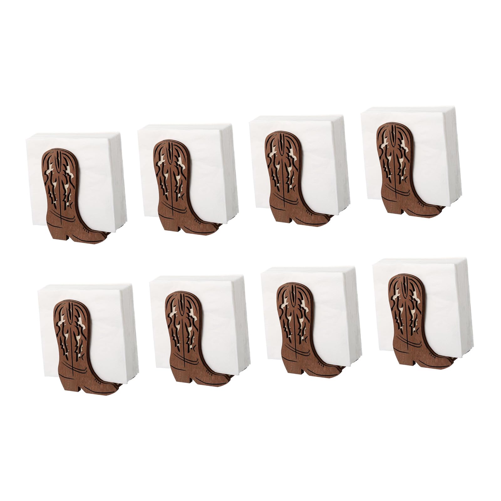 Tfaoys A 3D Wooden Cowboy Boot Napkin Holder Napkin Organizer For Western Themed Home Decor Nd Christmas Party Table Setting Christmas Table Decoration