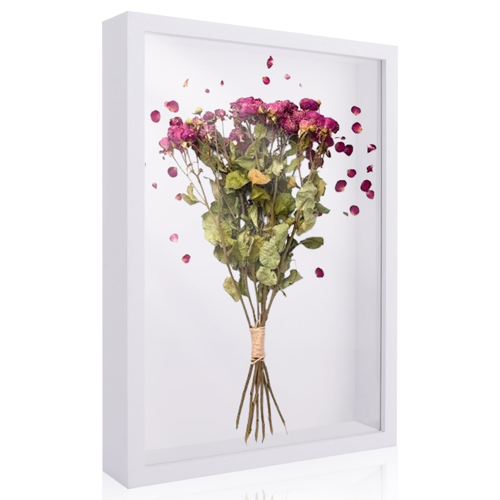 ASelected 3D Picture Frame 21 x 29.7 cm Deep 3D Object Frame Wood up to 3 cm 3D Frame for Wall Hanging or Desktop for Objects Photos Artworks