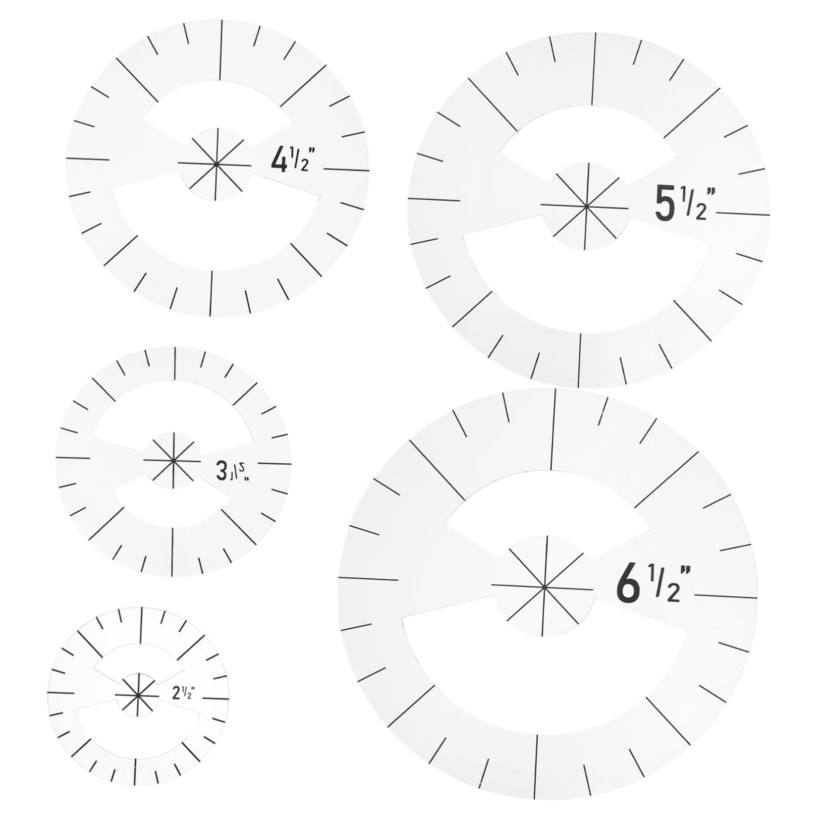 HOMSFOU 3 Sätze Patchwork -herrschervorlage Quiltvorräte Lineale Zum Schneiden Von Kleidung Diy-patchwork-vorlagenlineal Quiltvorlage Quiltwerkzeuge Nählineal Transparent Acryl 5 Stück * 3