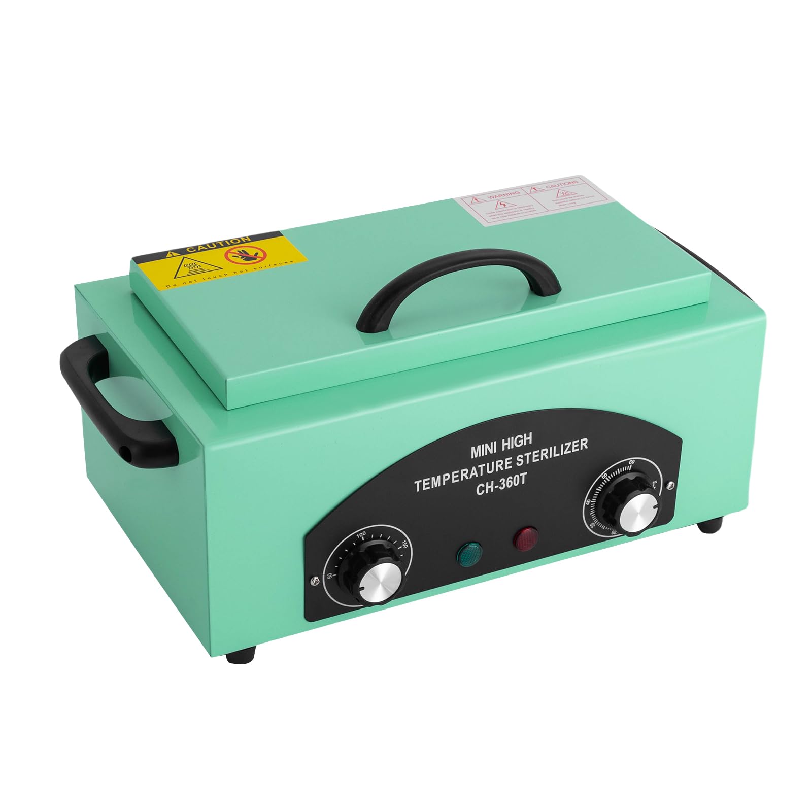Sterylizator wysokotemperaturowy 300 W, 1,5 l, 220°C, sucha temperatura, sterylizator z timerem i lampką kontrolną, sterylizator gorącym powietrzem do narzędzi do manicure, sztućce ze stali