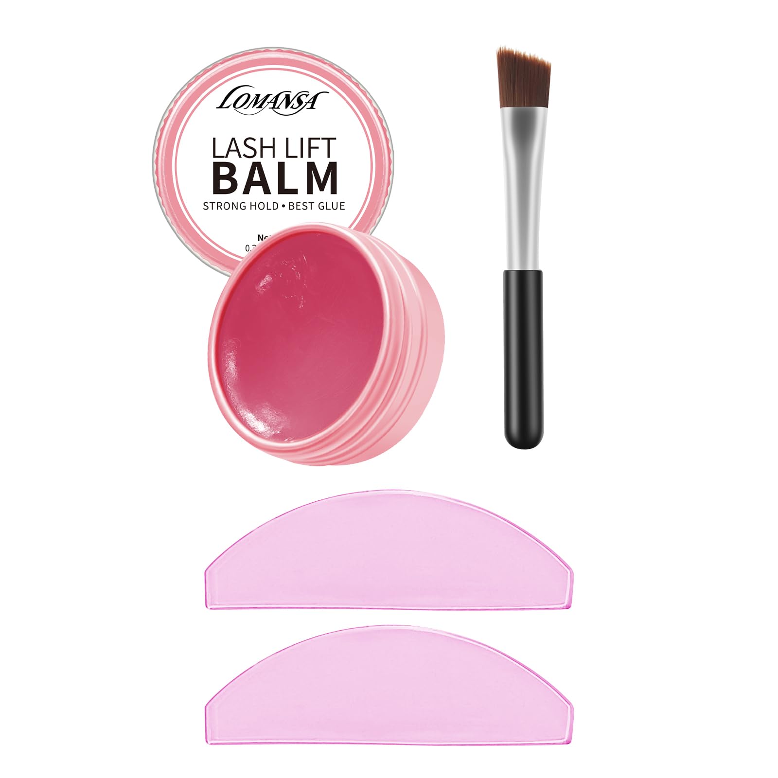 Flat Lash Lift Pads Lash Lift Glue Balm Eyelash Perm Reusable and Self-Adhesive Eyelash Lift Shields Tools for Salon Use