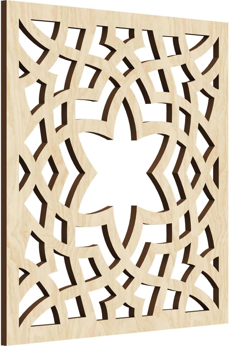 23 3/8"W x 23 3/8"H x 3/8"T Large Paris Decorative Fretwork Wall Panels in Architectural Grade PVC