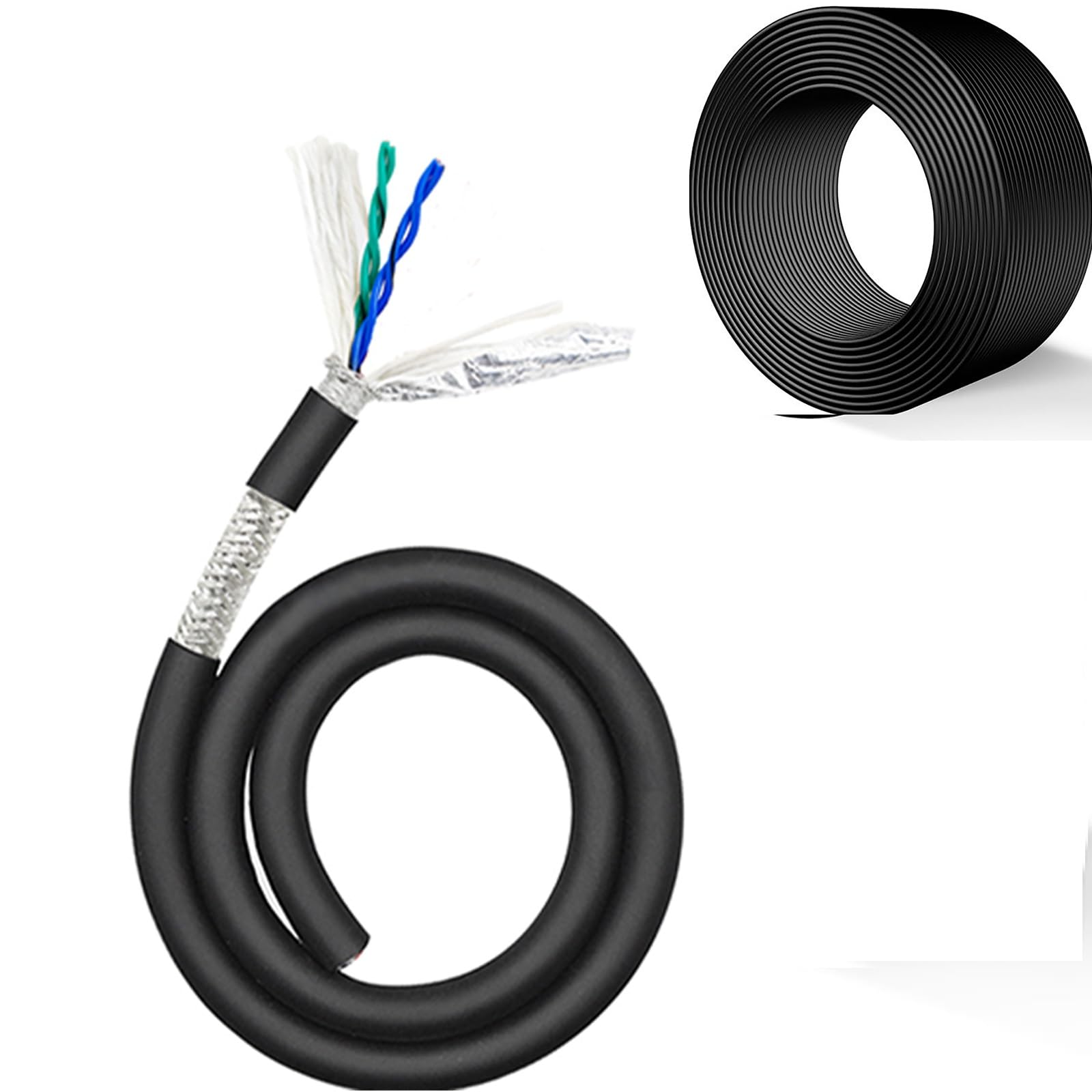 Câble TRVVPS blindé 4 conducteurs cuivre pour capteur industriel 100ft