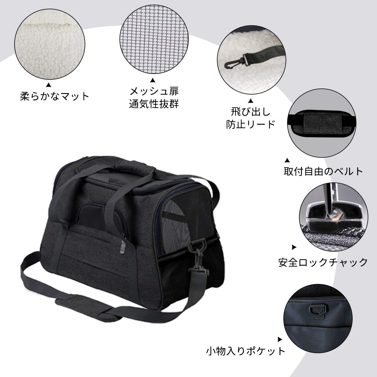 Amazon.co.jp: Vailge 猫 キャリーバッグ マット付き ペットキャリー