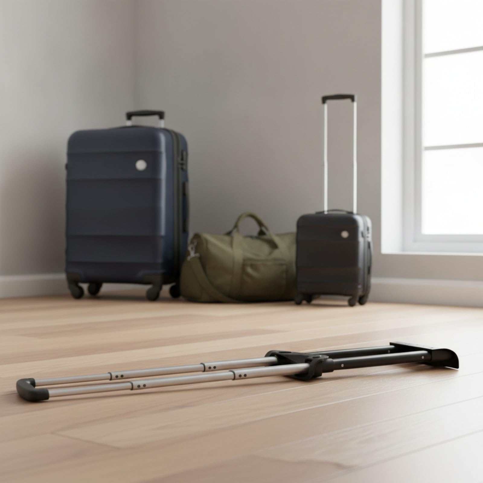MERIGLARE Poignée Valise Rétractable Robuste | en Aluminium, Poignée Rechange pr Bagage, Compatible, 24 Pouces