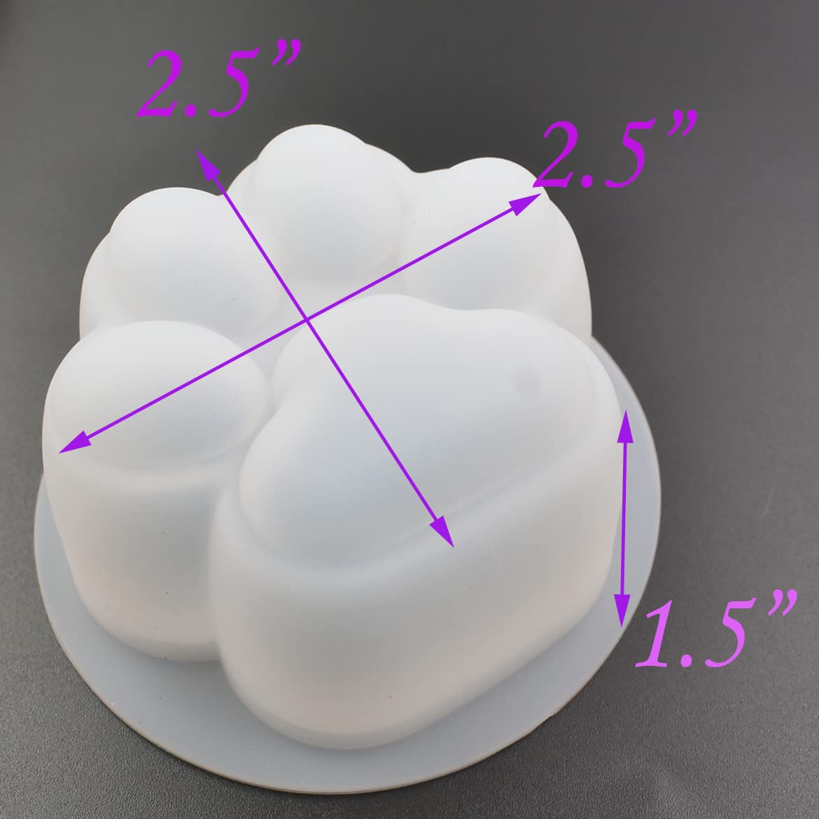 Paquete De 2 Moldes De Epoxi Con Forma De Patas De Gato Superficie Con Acabado Mate Y Espejo Lindo Molde De Silicona Para Fundicion De Resina Con Huella De Gato