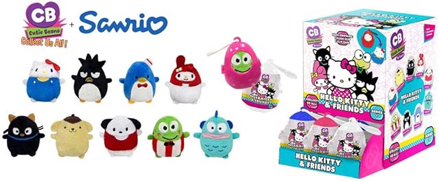 Fiesta Toys Mystery Mini Cutie Beans Sanrio Hello Kitty and Friends Animal Plush Clip On Toys Series 1-2 Piece Set