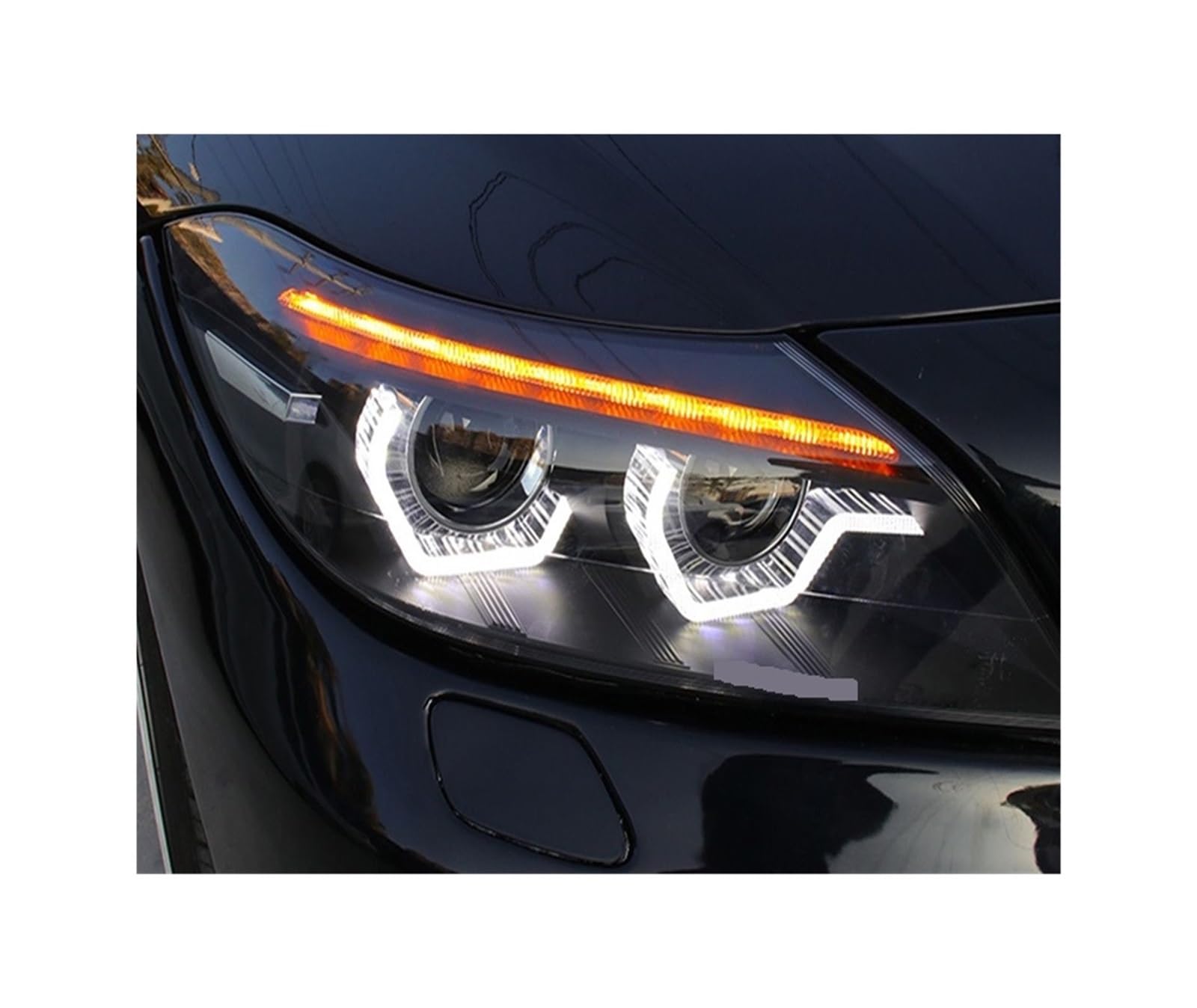 Car Front Lights Headlights Bi-xenon Projector Lens LED DRL Dynamic Turn Signal Lamp Compatible With BMW Z4 E89 2009-2016(Led bulb in low beam)