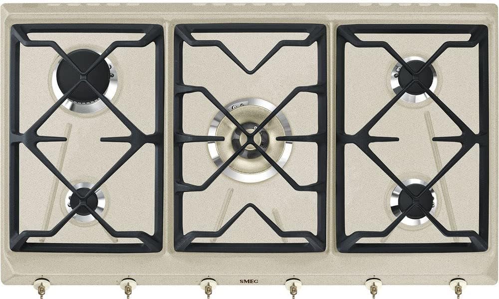 SMEG SRV896AVOGH2 Piano Cottura Avena Incasso Gas, 3100 W, Steel SMEG SRV896AVOGH2 Piano Cottura Avena Incasso Gas, 3100 W, Steel