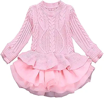 WEONEDREAM Girl Winter Long Sweater Dress