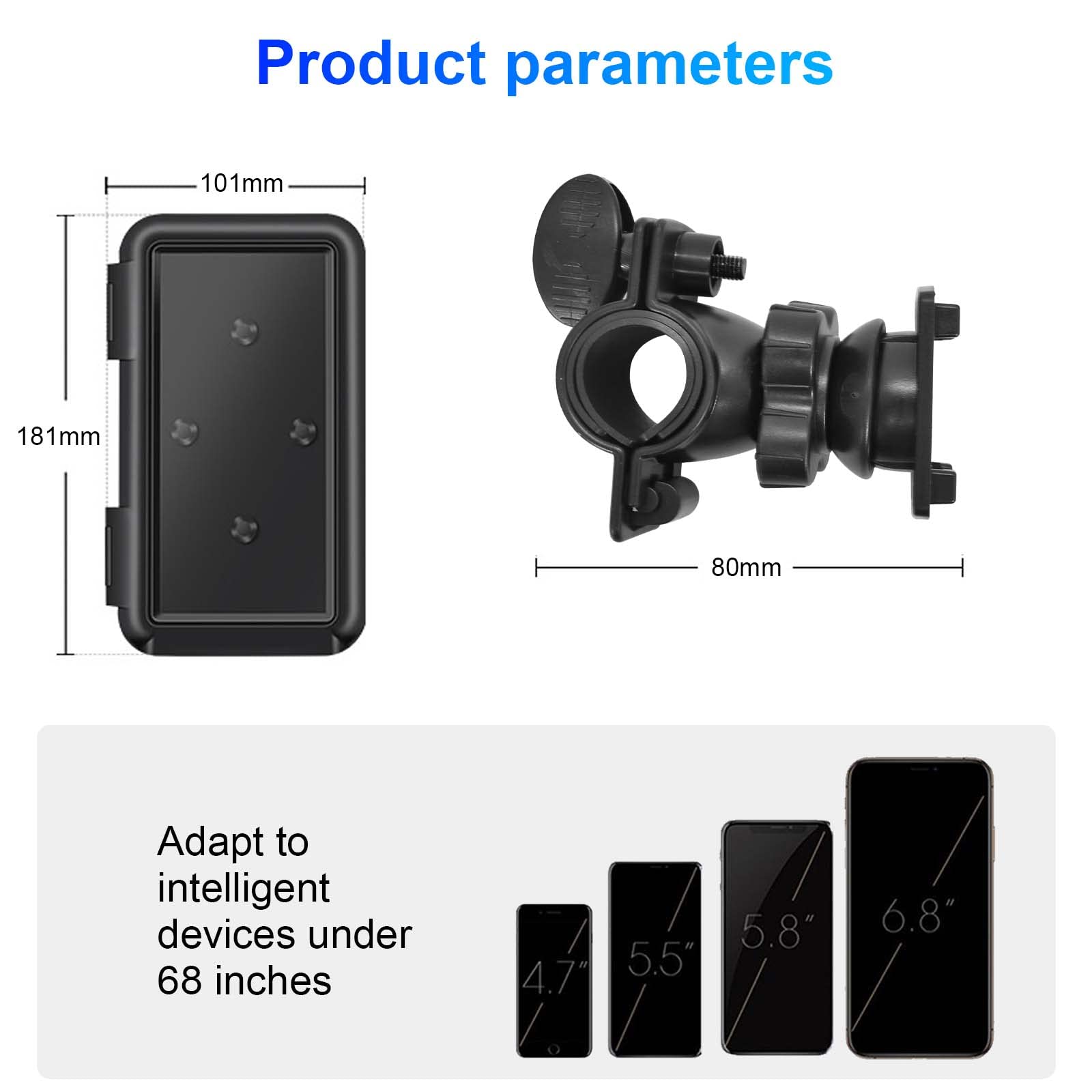 Support Téléphone Vélo, Support Téléphone Moto 360° Rotatable