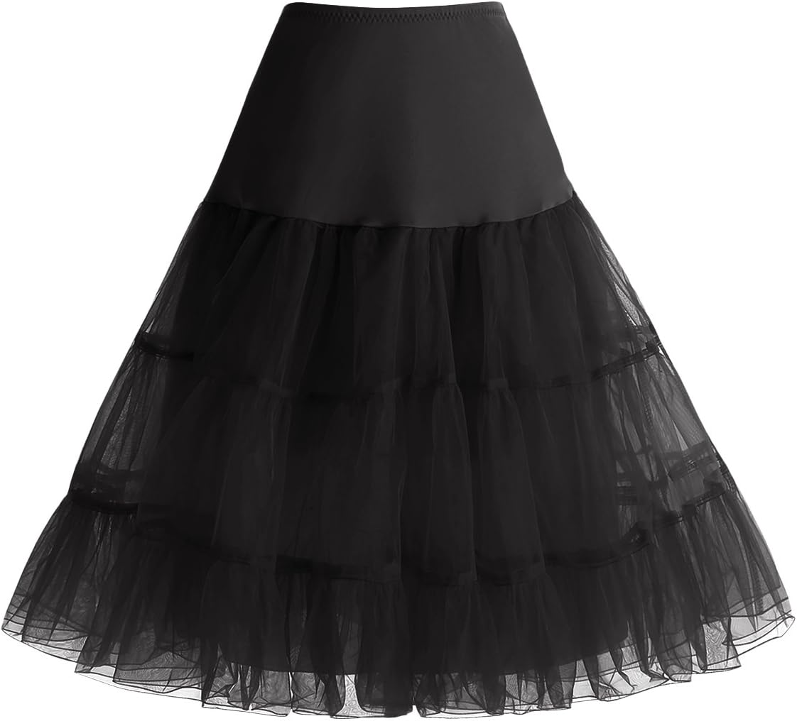 Bbonlinedress Women's 50s Petticoat Skirt Vintage Tutu Crinoline Underskirt 25"