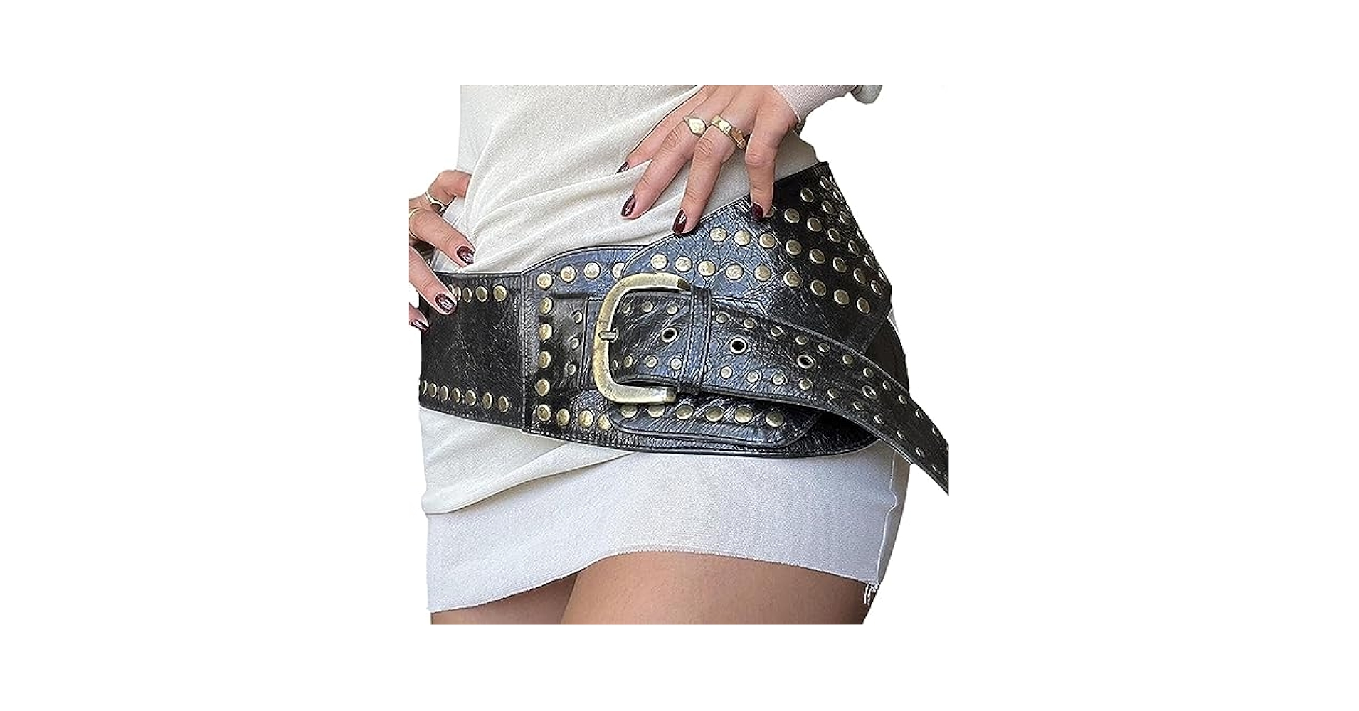 00s y2k Scab Belt Loop Pouch 裏原 ギャル Amazon.com: GQABXKDQO Women Harajuku Y2K Belts Leather Rivet