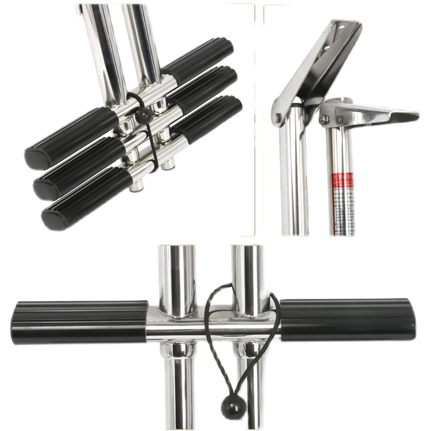 ZALTAS Heavy Duty 3 Steps Boat Marine Dual Vertical Telescoping Tube Tubo in Acciaio Inox Sport Subacqueo Scaletta con Montatura Scala Rimovibile per Barca Marina Yacht PIS 3 Step