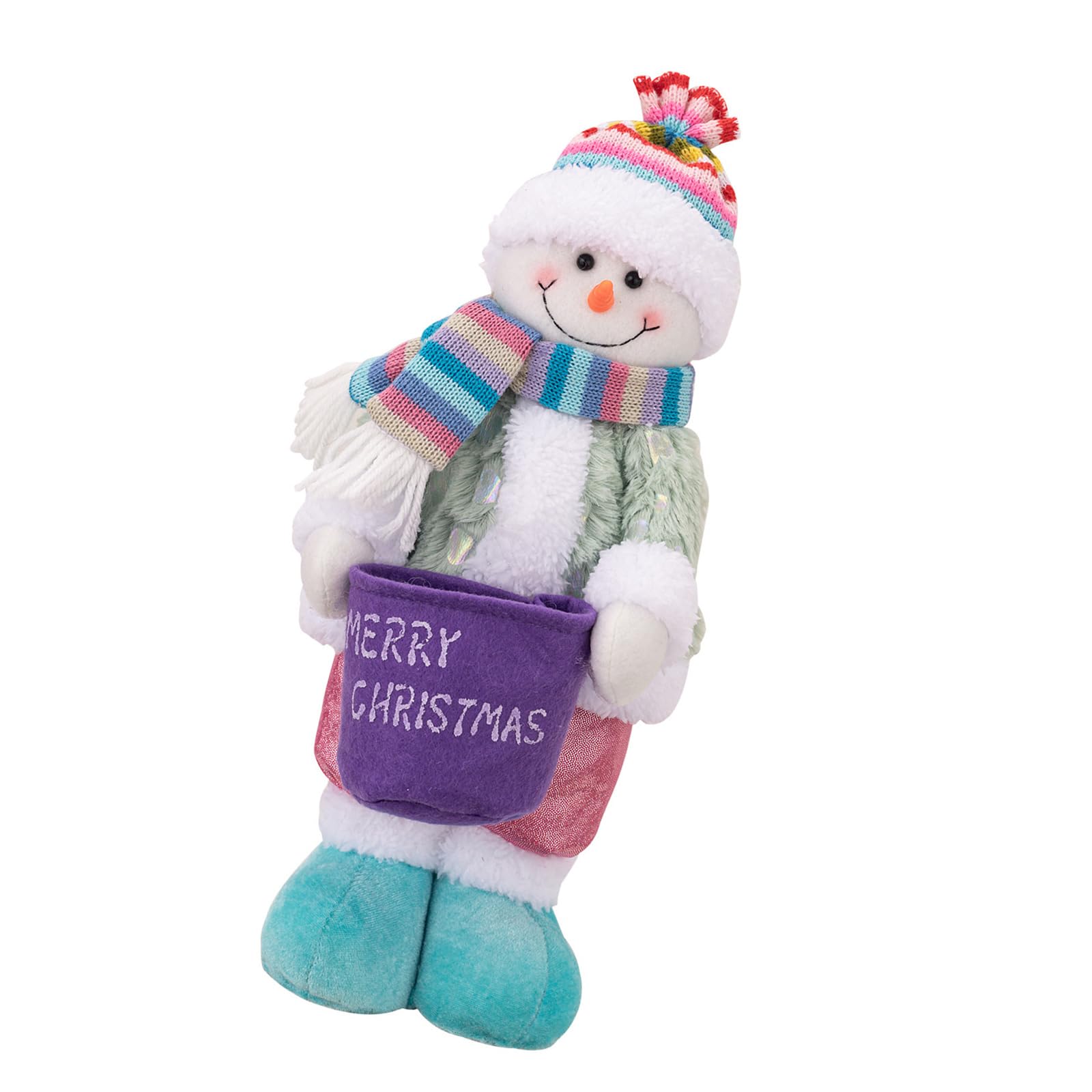 Kalttoy Snowman Santa/ Figurine Ornament With Storage Basket Christmas Organization Accessories Festival Tabletop Decoration Home Desk Accessory