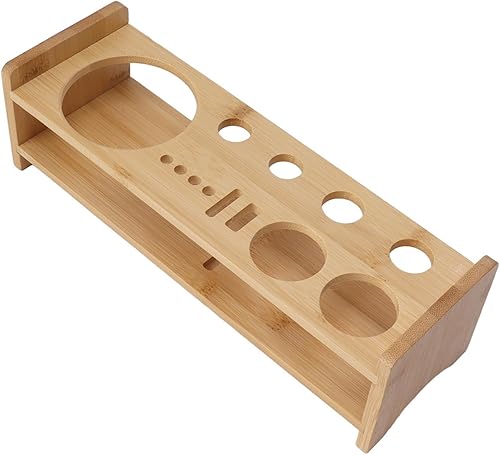 Miniatura 9 de UPQRSG Soporte para kit de barman, juego de coctelera de madera, soporte de almacenamiento de herramientas de barman de bambú que ahorra espacio,