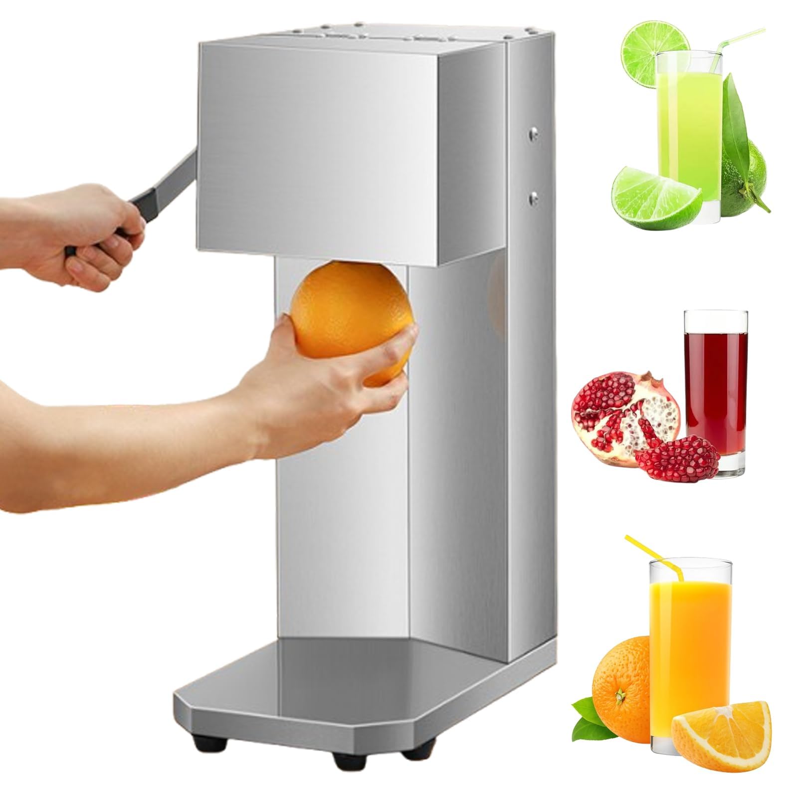 Presse-agrumes électrique en acier inoxydable avec séparation de la pulpe, jus rapide en 3 secondes pour oranges, citrons, citron vert, pamplemousse, usage commercial