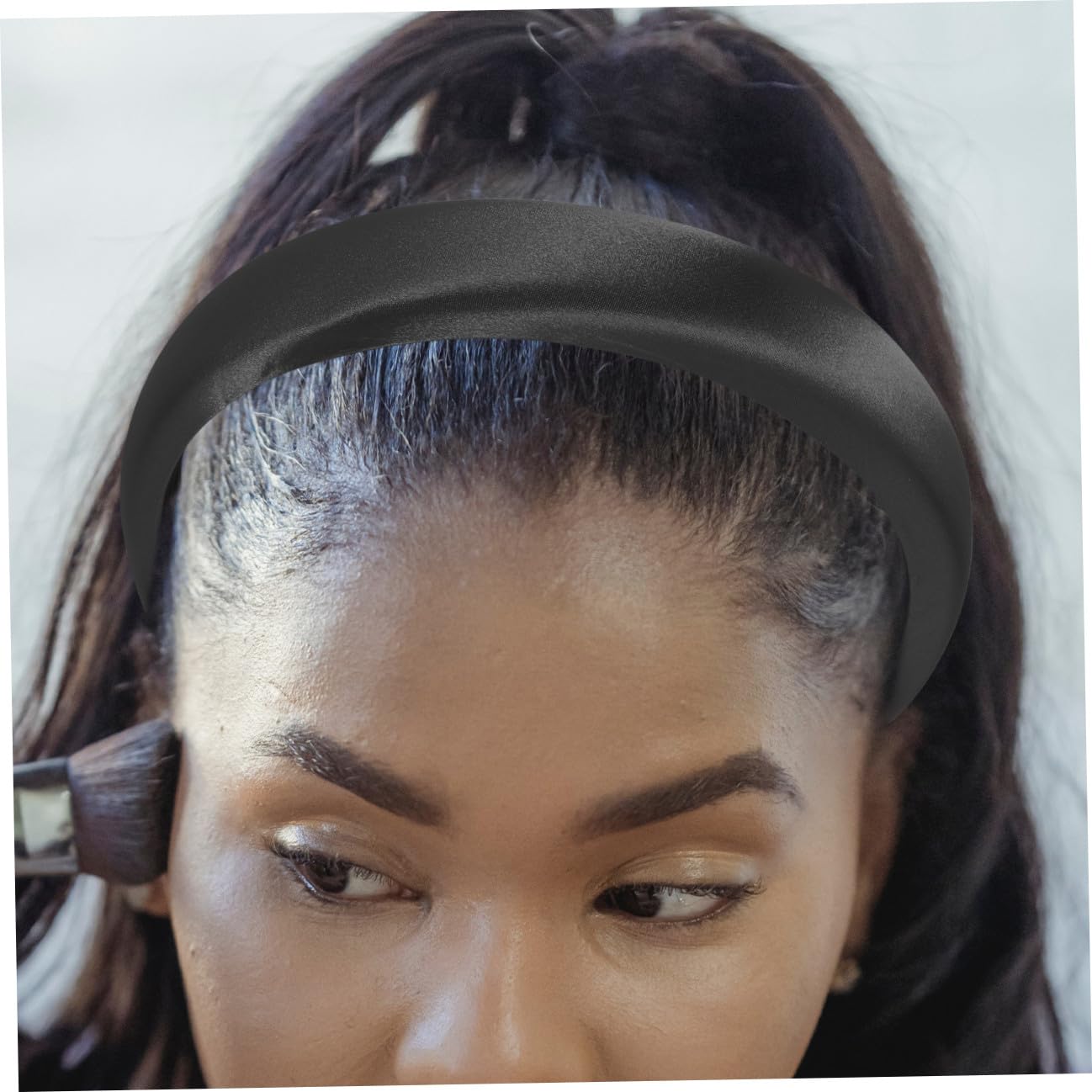 WOONEKY 5 Diademas De Satén Lisas Para Mujer Anchas Antideslizantes Con Relleno De Esponja Accesorio Para El Cabello Para Uso Diario Y Ocasiones Especiales.